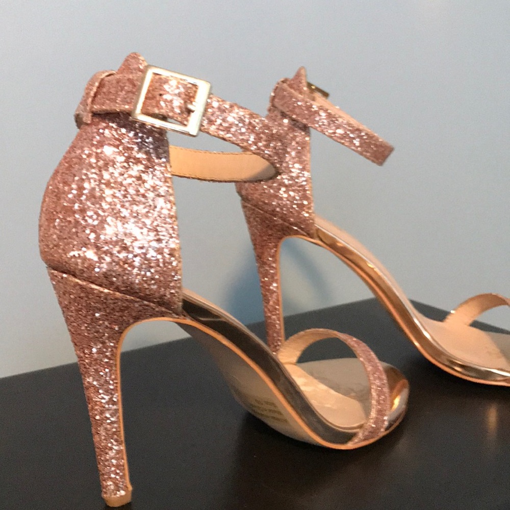 LAST CHANCE New Rose Gold Glitter Heels